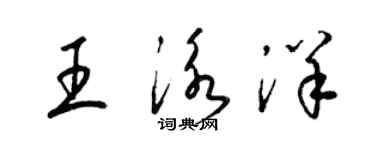 梁錦英王泳洋草書個性簽名怎么寫