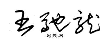 朱錫榮王馳龍草書個性簽名怎么寫