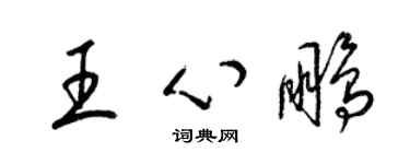梁錦英王心鵬草書個性簽名怎么寫