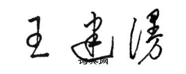 駱恆光王建漫草書個性簽名怎么寫