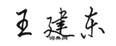 駱恆光王建東行書個性簽名怎么寫