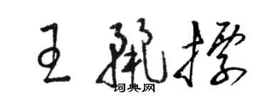 駱恆光王麗標草書個性簽名怎么寫