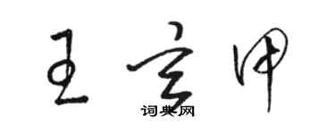 駱恆光王玄甲草書個性簽名怎么寫