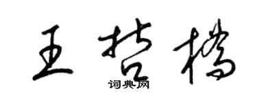 梁錦英王哲橋草書個性簽名怎么寫