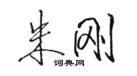 駱恆光朱剛行書個性簽名怎么寫