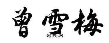 胡問遂曾雪梅行書個性簽名怎么寫