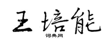曾慶福王培能行書個性簽名怎么寫