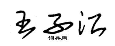 朱錫榮王子江草書個性簽名怎么寫