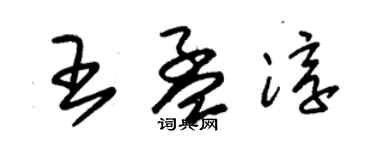 朱錫榮王孟淳草書個性簽名怎么寫