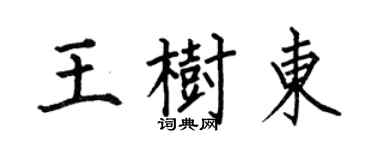 何伯昌王樹東楷書個性簽名怎么寫