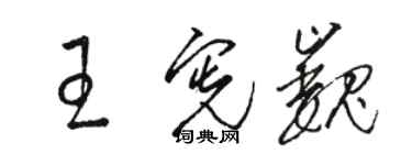 駱恆光王憲巍草書個性簽名怎么寫