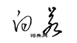 駱恆光白若草書個性簽名怎么寫