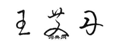 駱恆光王艾丹草書個性簽名怎么寫