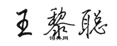 駱恆光王黎聰行書個性簽名怎么寫
