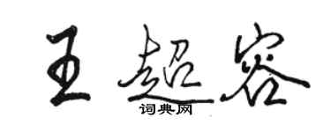 駱恆光王超容行書個性簽名怎么寫