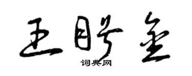曾慶福王盼金草書個性簽名怎么寫