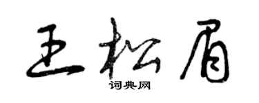 曾慶福王松眉草書個性簽名怎么寫