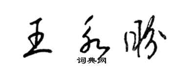 梁錦英王永盼草書個性簽名怎么寫