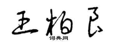 曾慶福王柏良草書個性簽名怎么寫