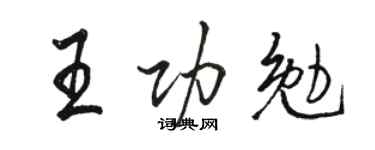 駱恆光王功勉行書個性簽名怎么寫