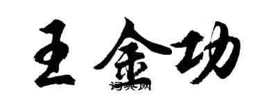 胡問遂王金功行書個性簽名怎么寫