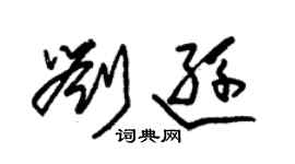 朱錫榮劉遜草書個性簽名怎么寫