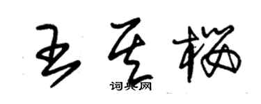 朱錫榮王其櫻草書個性簽名怎么寫