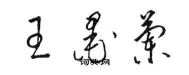 駱恆光王墨蘭草書個性簽名怎么寫