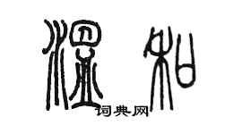 陳墨溫和篆書個性簽名怎么寫