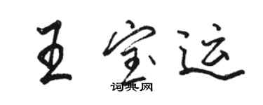 駱恆光王寶運行書個性簽名怎么寫