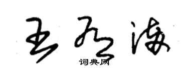 朱錫榮王有滿草書個性簽名怎么寫