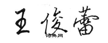 駱恆光王俊蕾行書個性簽名怎么寫