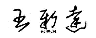 朱錫榮王新達草書個性簽名怎么寫