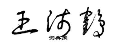 曾慶福王沛鶴草書個性簽名怎么寫