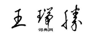 梁錦英王瑞勝草書個性簽名怎么寫