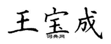 丁謙王寶成楷書個性簽名怎么寫