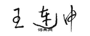 駱恆光王連申草書個性簽名怎么寫