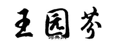 胡問遂王園芬行書個性簽名怎么寫