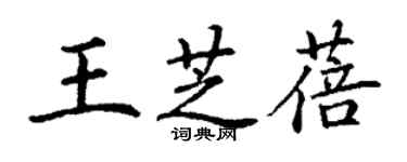 丁謙王芝蓓楷書個性簽名怎么寫