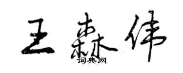 曾慶福王森偉行書個性簽名怎么寫