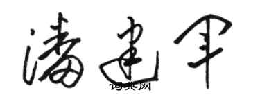 駱恆光潘建軍草書個性簽名怎么寫