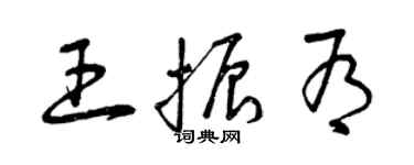 曾慶福王振有草書個性簽名怎么寫