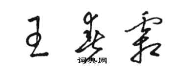 駱恆光王春霜草書個性簽名怎么寫