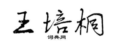 曾慶福王培桐行書個性簽名怎么寫