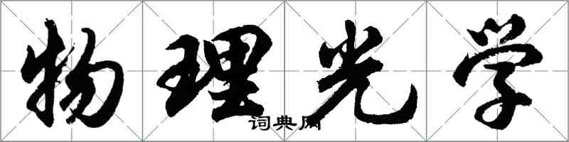 胡問遂物理光學行書怎么寫