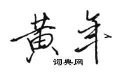 駱恆光黃年行書個性簽名怎么寫