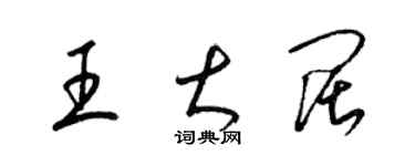 梁錦英王大闊草書個性簽名怎么寫