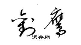 梁錦英劉鷹草書個性簽名怎么寫