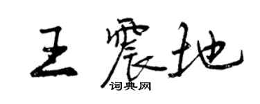 曾慶福王震地行書個性簽名怎么寫