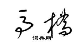 梁錦英馬橋草書個性簽名怎么寫